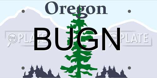 BUGN Oregon License Plate