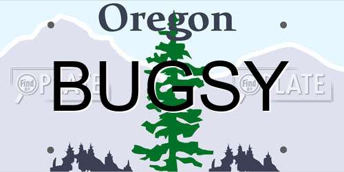 BUGSY Oregon License Plate