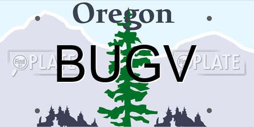 BUGV Oregon License Plate