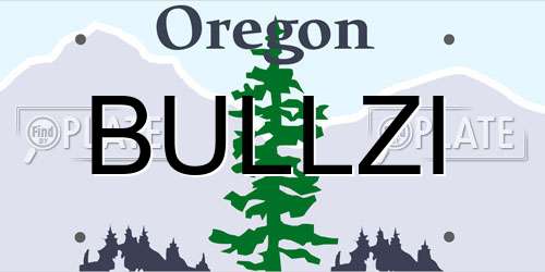 BULLZI Oregon License Plate