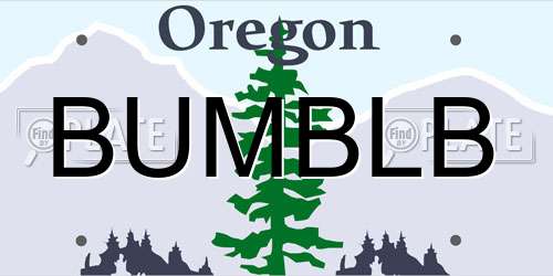 BUMBLB Oregon License Plate