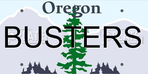 BUSTERS Oregon License Plate