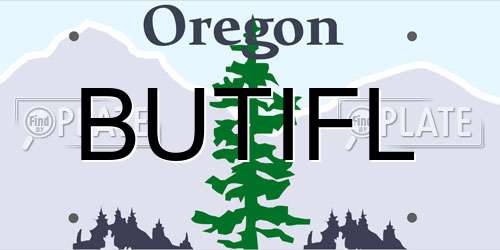 BUTIFL Oregon License Plate