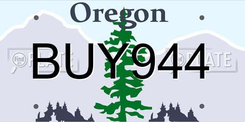 BUY944 Oregon License Plate