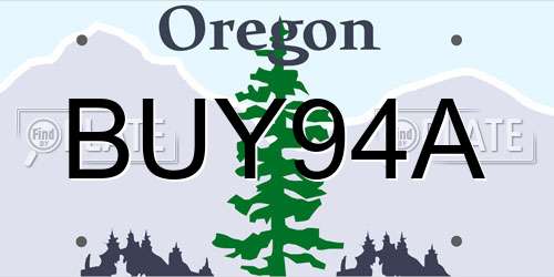 BUY94A Oregon License Plate