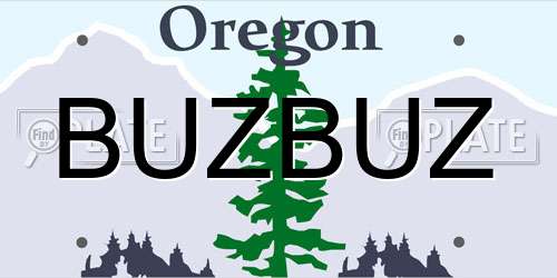 BUZBUZ Oregon License Plate