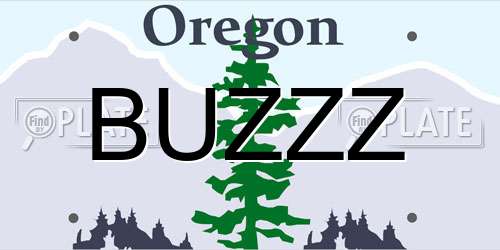 BUZZZ Oregon License Plate