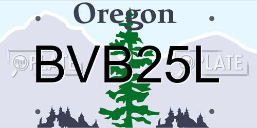 BVB25L Oregon License Plate