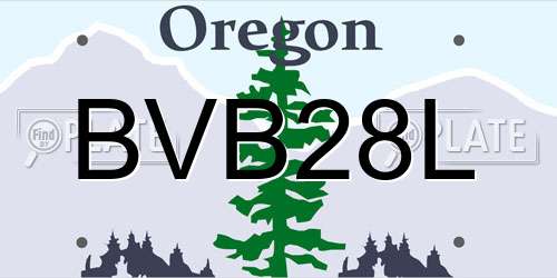 BVB28L Oregon License Plate