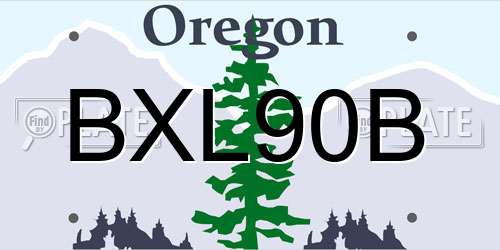 BXL90B Oregon License Plate