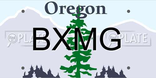 BXMG Oregon License Plate