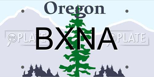 BXNA Oregon License Plate
