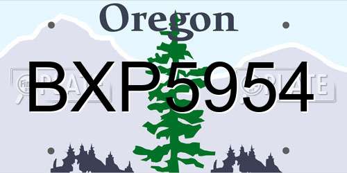 BXP5954 Oregon License Plate