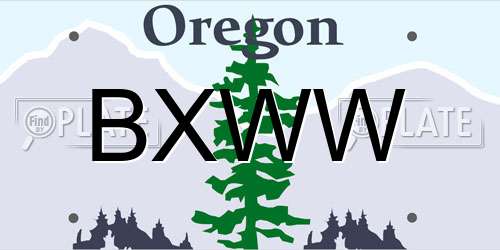 BXWW Oregon License Plate