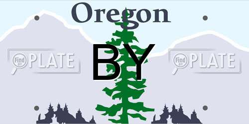BY Oregon License Plate