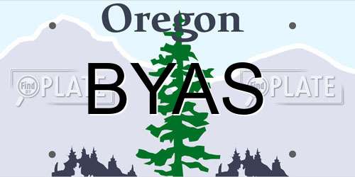 BYAS Oregon License Plate