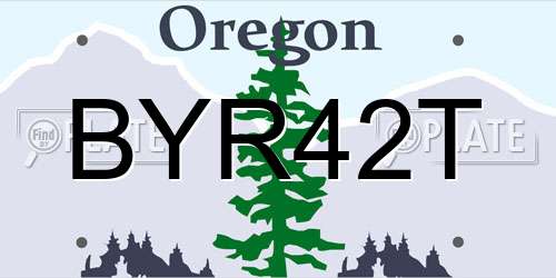 BYR42T Oregon License Plate