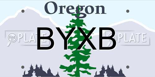 BYXB Oregon License Plate