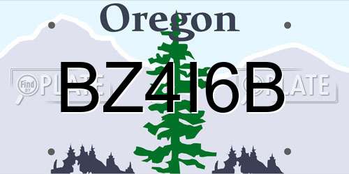BZ4I6B Oregon License Plate