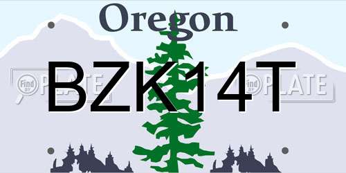 BZK14T Oregon License Plate