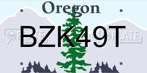 BZK49T Oregon License Plate