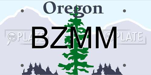 BZMM Oregon License Plate