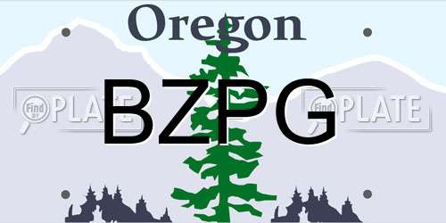BZPG Oregon License Plate