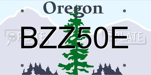 BZZ50E Oregon License Plate