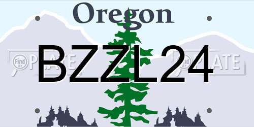 BZZL24 Oregon License Plate