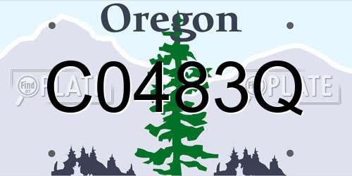 C0483Q Oregon License Plate