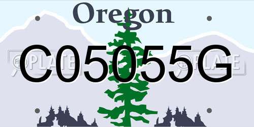 C05055G Oregon License Plate