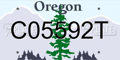 C05592T Oregon License Plate