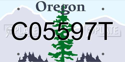 C05597T Oregon License Plate