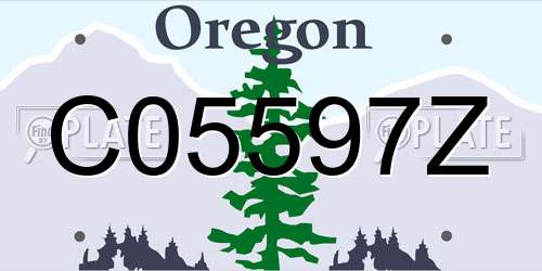 C05597Z Oregon License Plate
