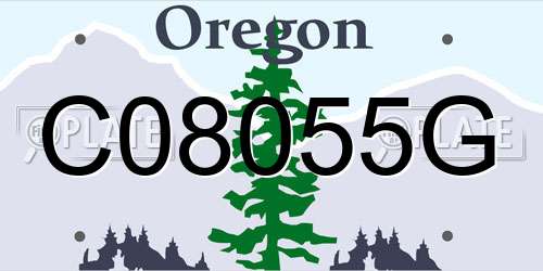 C08055G Oregon License Plate