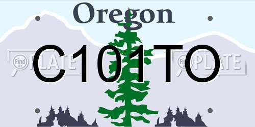 C101TO Oregon License Plate