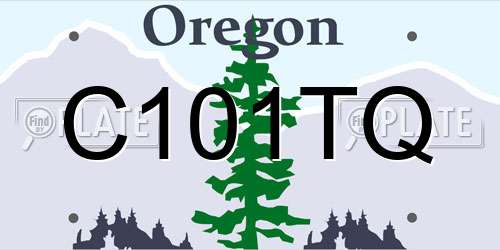 C101TQ Oregon License Plate