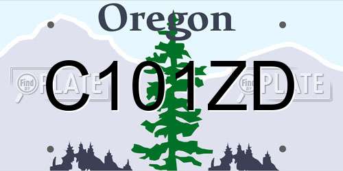 C101ZD Oregon License Plate