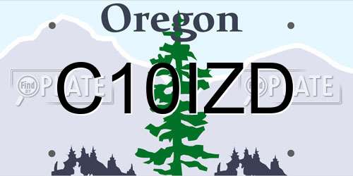 C10IZD Oregon License Plate