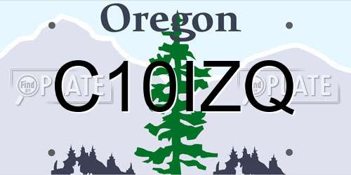C10IZQ Oregon License Plate