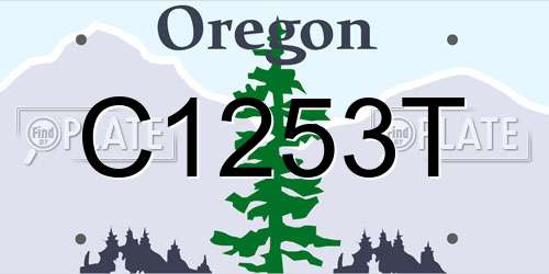 C1253T Oregon License Plate