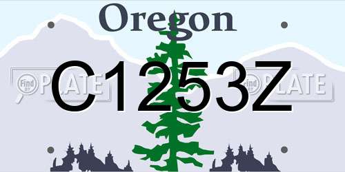 C1253Z Oregon License Plate