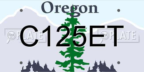 C125ET Oregon License Plate