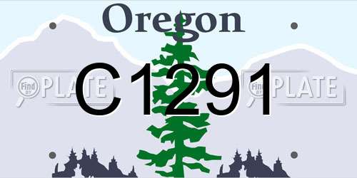 C1291 Oregon License Plate