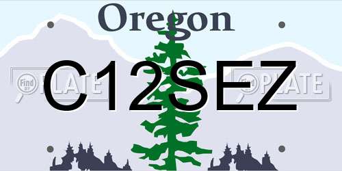 C12SEZ Oregon License Plate