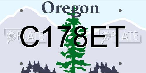 C178ET Oregon License Plate