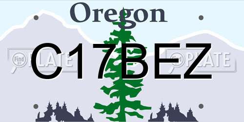 C17BEZ Oregon License Plate