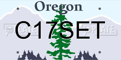 C17SET Oregon License Plate
