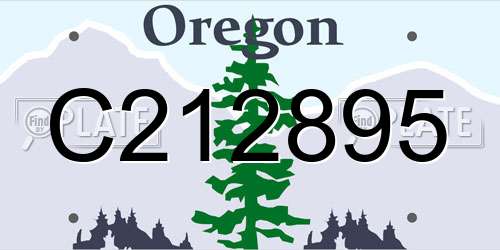 C212895 Oregon License Plate
