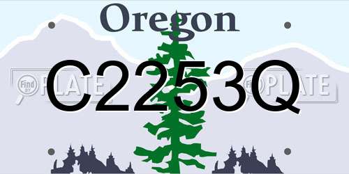 C2253Q Oregon License Plate